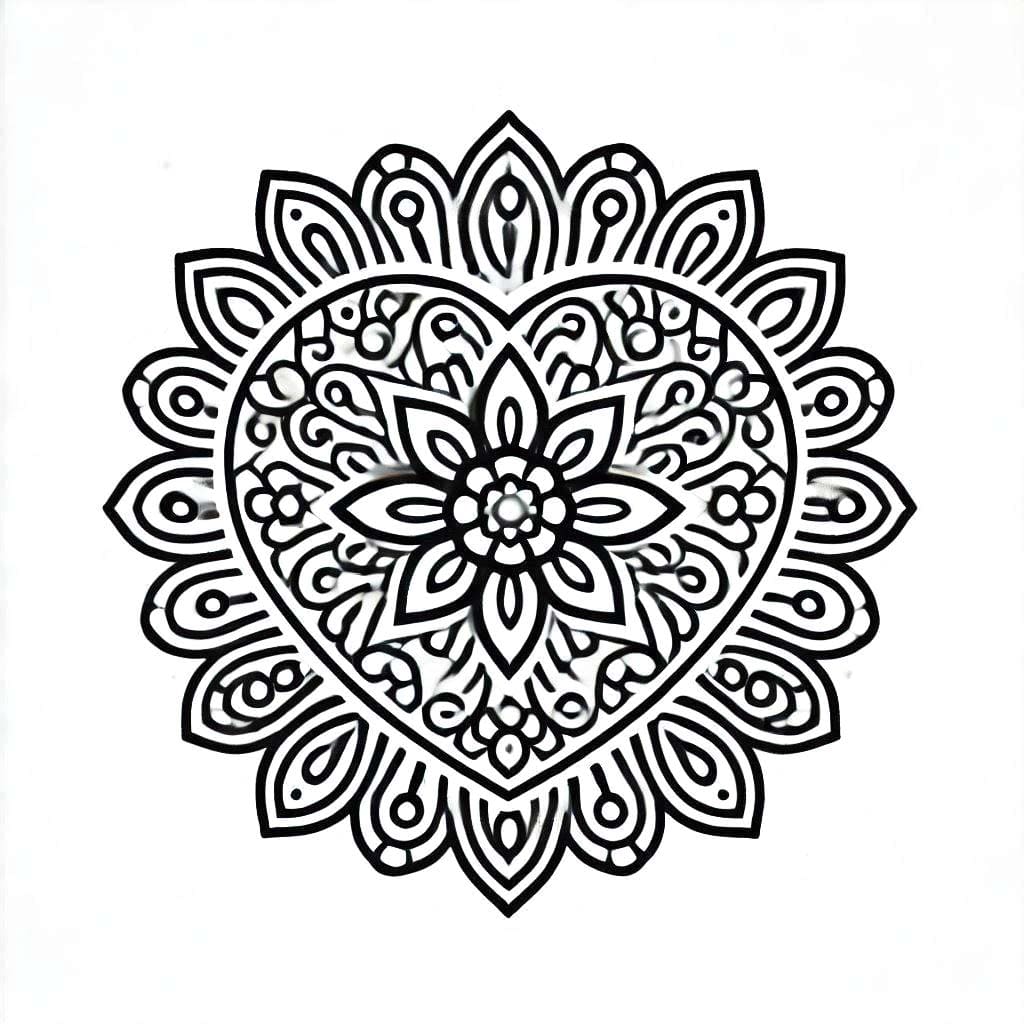 Mandalas Cœur 67